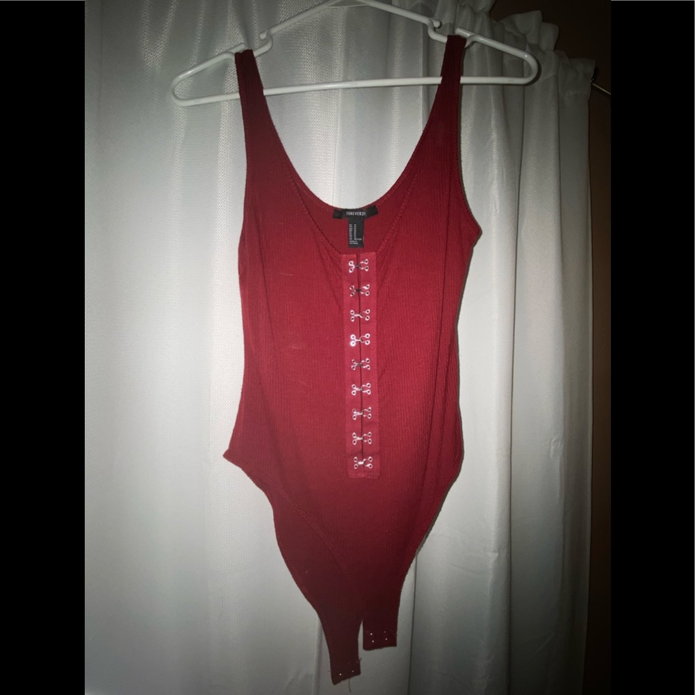 Forever 21 burgundy bodysuit